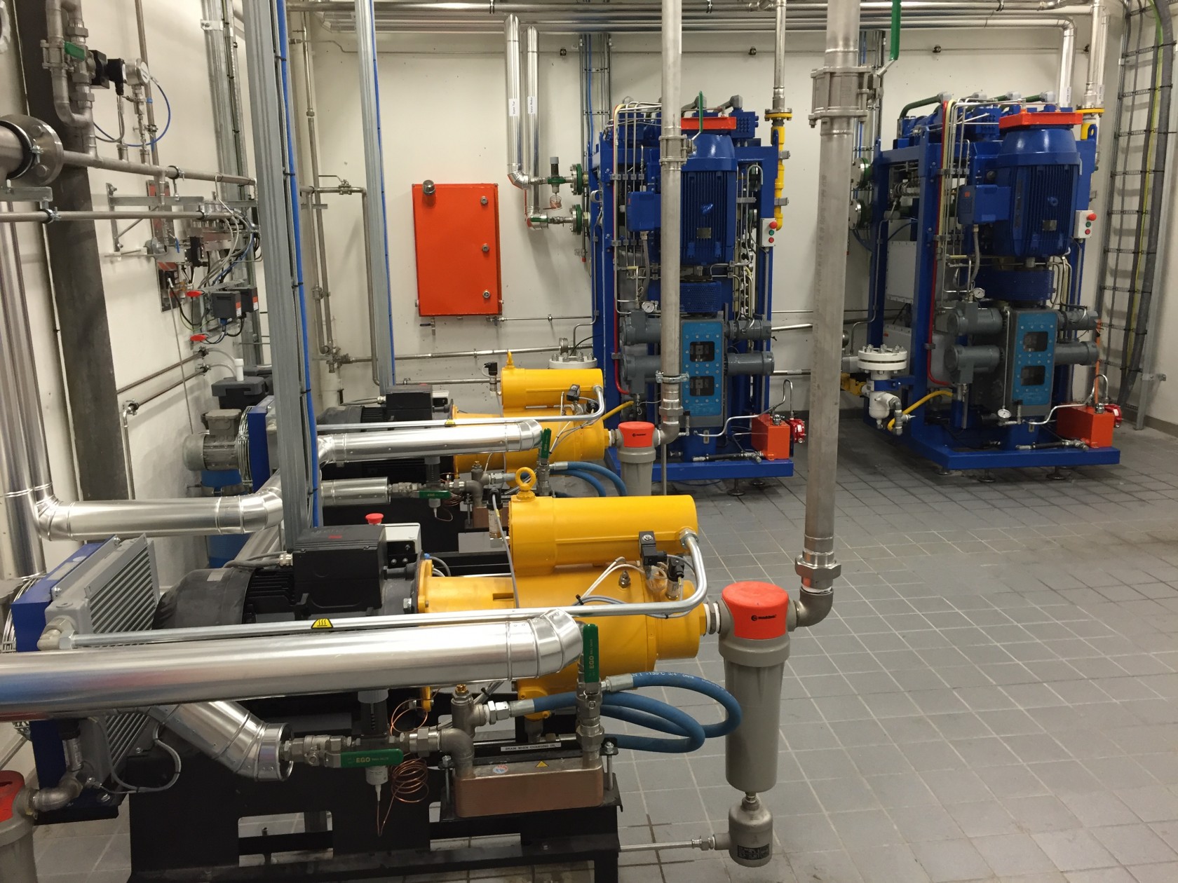 Kompressoranlæg for komprimeret biogas CBG på Hias IKS i Hamar