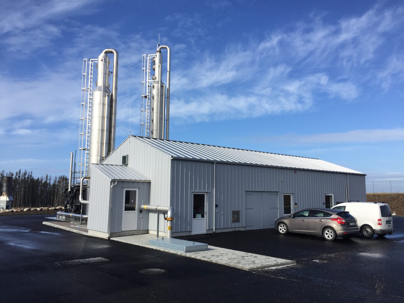 Amin Scrubber og teknikhus for biogasanlæg på IVAR IKS på Grødaland